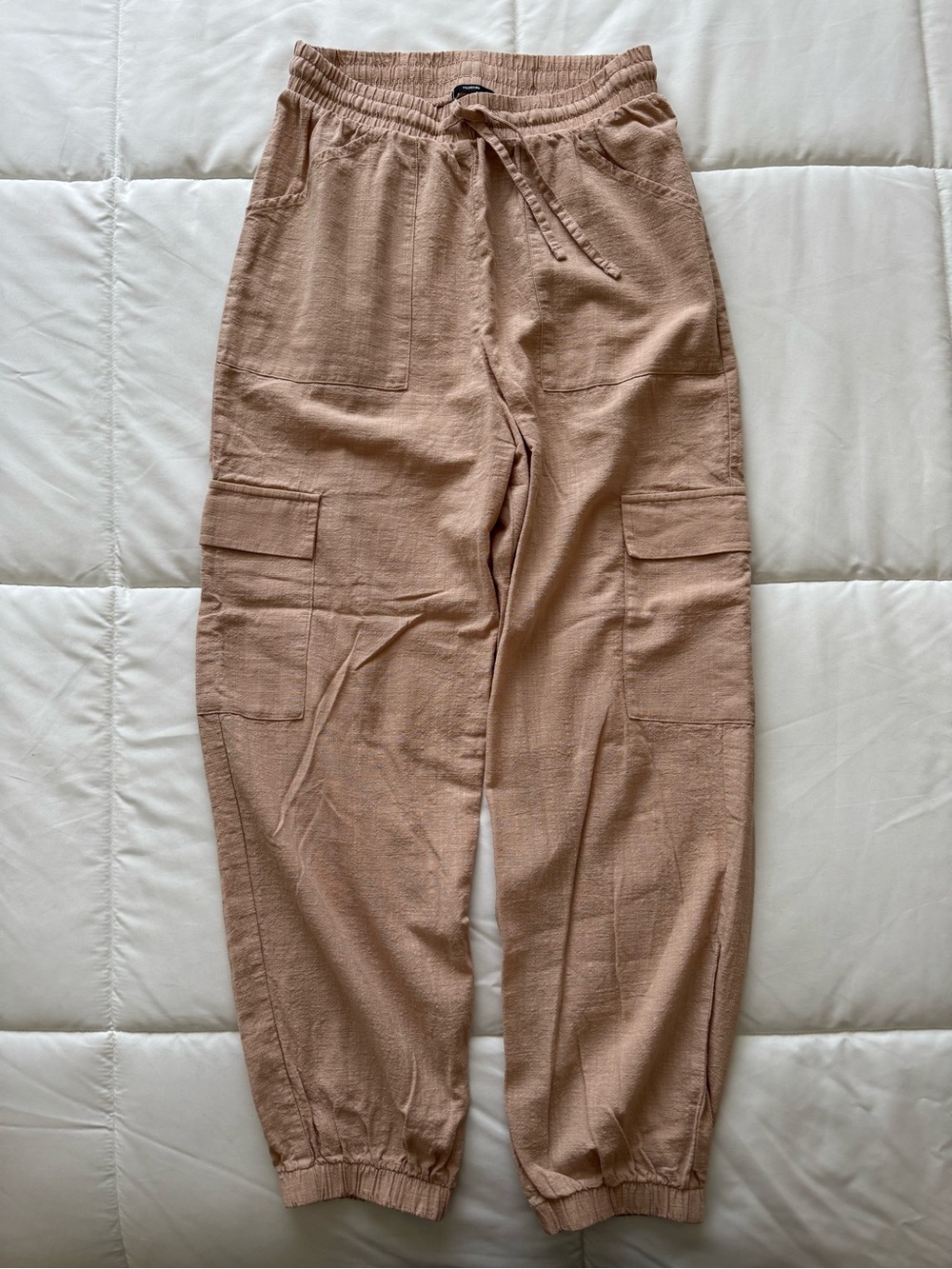 Tezinis Women's Tan Cargo Jogger Pants